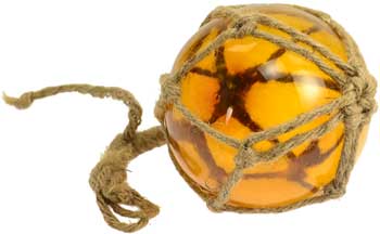 Amber Glass Float 5" - Click Image to Close