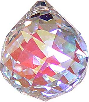 40 mm Aura faceted crystal ball - Click Image to Close