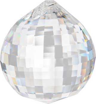 30 mm Disco faceted crystal ball - Click Image to Close