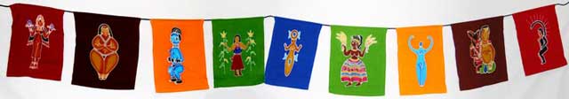 Triple Moon Goddess Prayer Flags - Click Image to Close