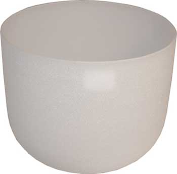 8" White Crystal Singing Bowl - Click Image to Close