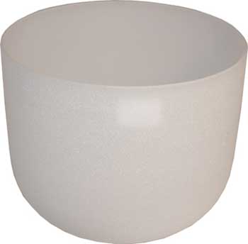 8" White Crystal Singing Bowl