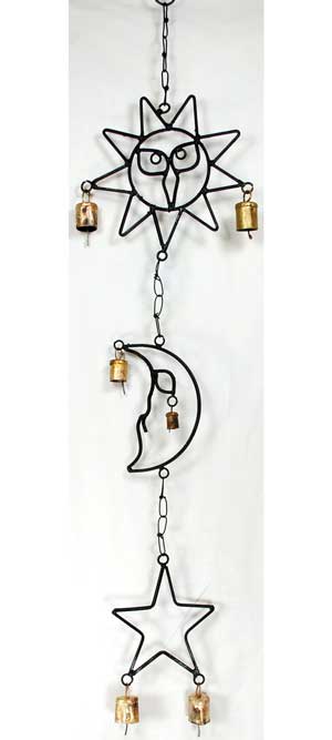 Sun, Moon, & Star wind chime - Click Image to Close