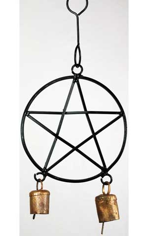 Pentagram wind chime 5" - Click Image to Close