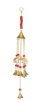 4 Elephants W/ Red Beads wind chime - Click Image to Close