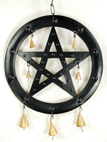 9 1/2" Black Pentagram chime