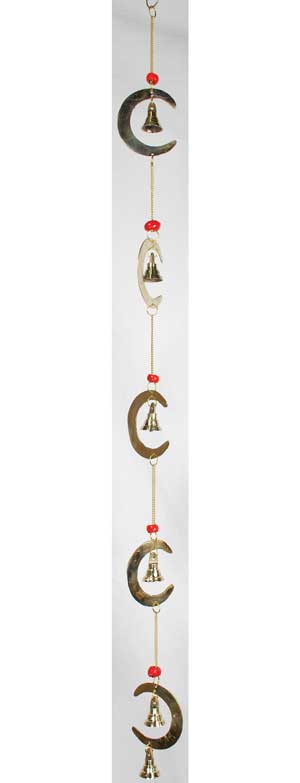 Crescent Moon wind chime 24" - Click Image to Close
