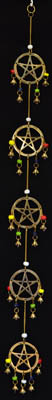Long Pentagram wind chime 32" - Click Image to Close