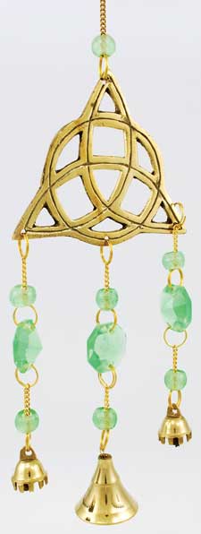 Brass Triquetra wind chime - Click Image to Close