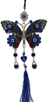 Butterfly Evil Eye wall hanging - Click Image to Close