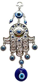 Fatima Flower Evil Eye wall hanging - Click Image to Close