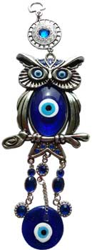 Owl Evil Eye wall hanging - Click Image to Close