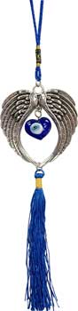 Angel Wings Evil Eye wall hanging - Click Image to Close