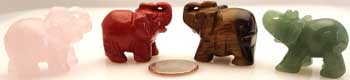 1 1/2" Elephant various stones - Click Image to Close