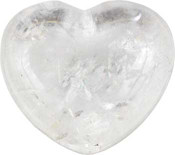 1 3/4" Clear Quartz heart - Click Image to Close