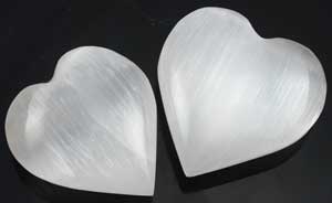 Small White Selenite Heart - Click Image to Close