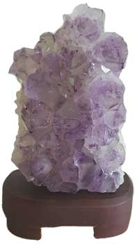 7" Amethyst Druse lamp