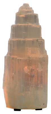 Selenite Lamp 8" - Click Image to Close