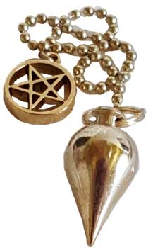 Brass Pendulum with Pentagram - Click Image to Close