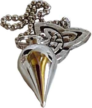 Silver-Toned Pendulum with Triquetra