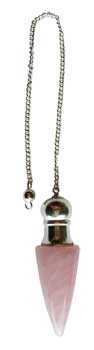 Rose Quartz Chambered Pendulum - Click Image to Close