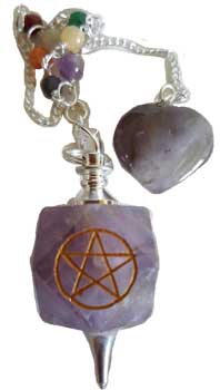 Amethyst 7 Chakra Pentagram - Click Image to Close