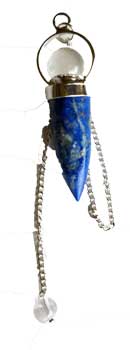 Lapis Teardrop & Ball Pendulum - Click Image to Close