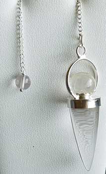 Clear Quartz Teardrop & Ball Pendulum - Click Image to Close