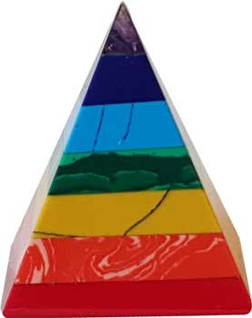 25-30mm 7 Chakra pyramid - Click Image to Close