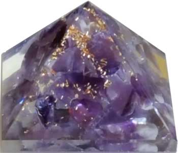 25-30mm Orgonite Amethyst pyramid - Click Image to Close