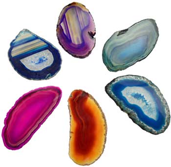 Agate Slice 2" x 3" varied - Click Image to Close