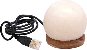 4" USB Ball salt lamp - Click Image to Close