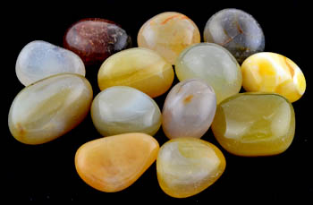 1 Lb Banded Agate tumbled - Click Image to Close