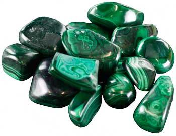 1 Lb Malachite tumbled - Click Image to Close