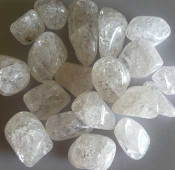 1 lb Quartz, Cracked tumbled stones - Click Image to Close