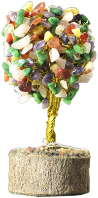 Mixed gemstone tree