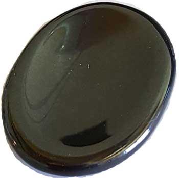 Black Agate worry stone - Click Image to Close