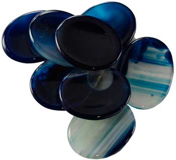 Blue Onyx worry stone - Click Image to Close