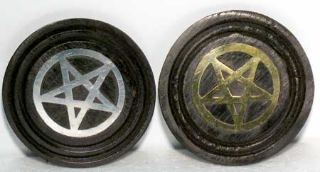 Black Pentagram coaster - Click Image to Close