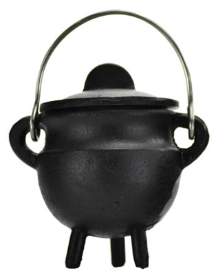 Plain cast iron cauldron w/ lid 2 3/4"