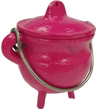 Plain cast iron cauldron w/ lid 2 3/4" - Click Image to Close