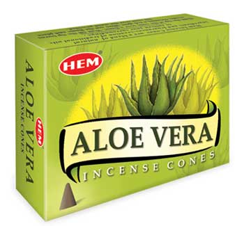 Aloe Vera HEM cone 10pk - Click Image to Close