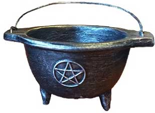 4" Pentagram Cauldron resin - Click Image to Close