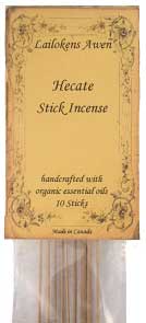 Hecate stick 10pk Lailokens Awen incense - Click Image to Close