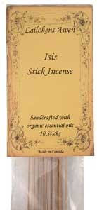 Isis stick 10pk Lailokens Awen incense - Click Image to Close
