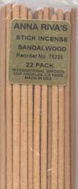 Sandalwood anna riva stick 22pk - Click Image to Close