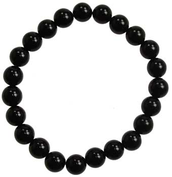 8mm Black Onyx Bracelet - Click Image to Close