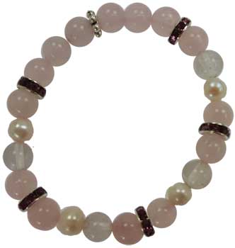 8mm Rose Quartz bracelet - Click Image to Close