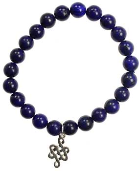 Lapis Frendship Eternal Knot silver - Click Image to Close