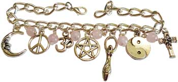 Rose Quartz Coexist bracelet - Click Image to Close